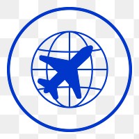 International travel icon png sticker, transparent background