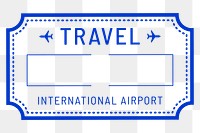 Travel stamp png sticker, transparent background