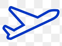 Plane icon png sticker, transparent background