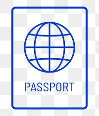 Passport icon png sticker, transparent background