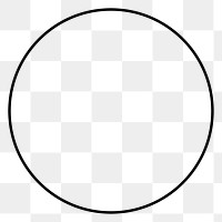Minimal circle frame png sticker, transparent background