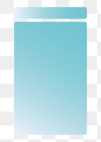 Blue rectangle frame png sticker, transparent background
