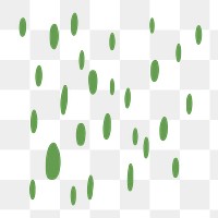 Green dotted png sticker pattern, transparent background