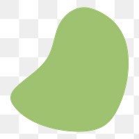 Green shape png sticker badge, transparent background