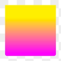 Png gradient square shape sticker, colorful design, transparent background