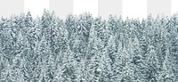 Snowy forest png collage, beautiful scenery, transparent background