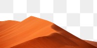 Orange desert png landscape border, nature image, transparent background