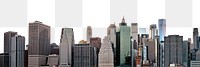 Png cityscape border, New York City, transparent background