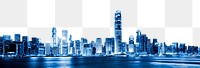 Png skyline border, Hong Kong, transparent background