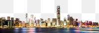 Png cityscape border, Hong Kong, transparent background