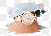 Wrist watch png sticker, transparent background