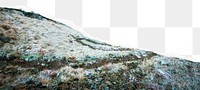 Png mountain border, torn paper collage, transparent background