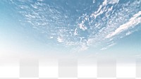 Aesthetic blue sky png border, nature photo, transparent background