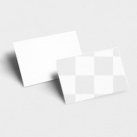 Business card png mockup, transparent design