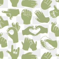 Hand doodle png pattern, transparent background