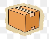 Parcel box png sticker, transparent background