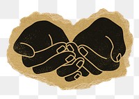 Cupping hands png sticker, transparent background