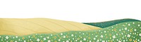 Flower field png border, transparent background