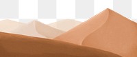 Watercolor desert png landscape border, transparent background