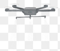 Watering drone png sticker, smart agriculture, transparent background