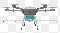 Watering drone png sticker, smart agriculture, transparent background