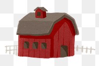 Watercolor barn, agriculture png sticker, transparent background