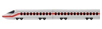 High-speed rail png sticker, transparent background