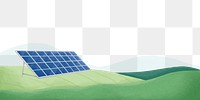 Solar panel png border, transparent background