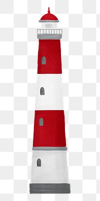 Watercolor lighthouse png sticker, transparent background