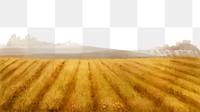 Farming field png border, watercolor, transparent background