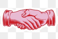 Shaking hands in an agreement sticker design element