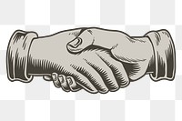 Shaking hands in an agreement design element