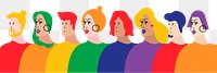 Pride Month png sticker, LGBTQ people, transparent background