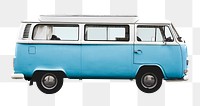 Blue minivan png sticker, vehicle cut out, transparent background