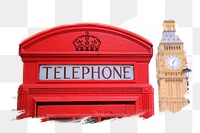 Telephone booth png sticker, transparent background
