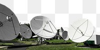 Satellite dishes png border, transparent background