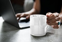 Coffee mug mockup, png transparent