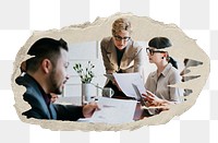 PNG Business people having a discussion in the meeting room, collage element, transparent background