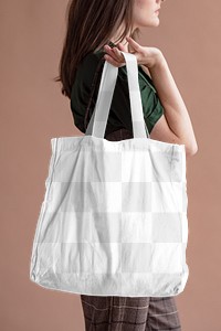 Tote bag png mockup, transparent design