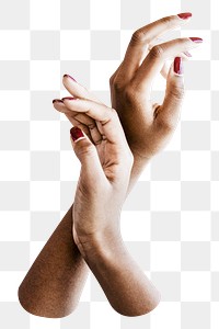 Feminine hands png sticker, transparent background