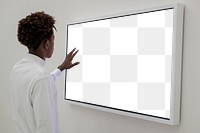 Interactive screen  png mockup, transparent design 