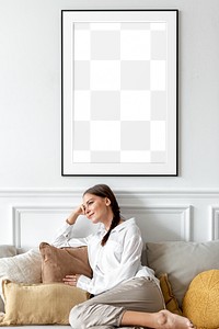 Picture frame png mockup, home decor, transparent design