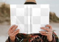 Book cover png mockup, transparent design