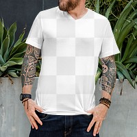 T-shirt png mockup, men's fashion, transparent design