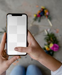 Phone screen png mockup, editable design 