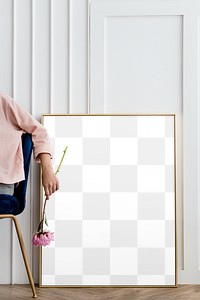 Frame png mockup, transparent design 