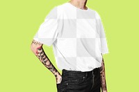 Oversized t-shirt png transparent mockup