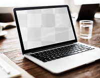 Laptop screen png mockup, transparent design