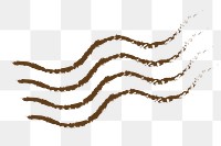 Wave stamp png sticker, transparent background