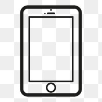 Phone icon png sticker, transparent background